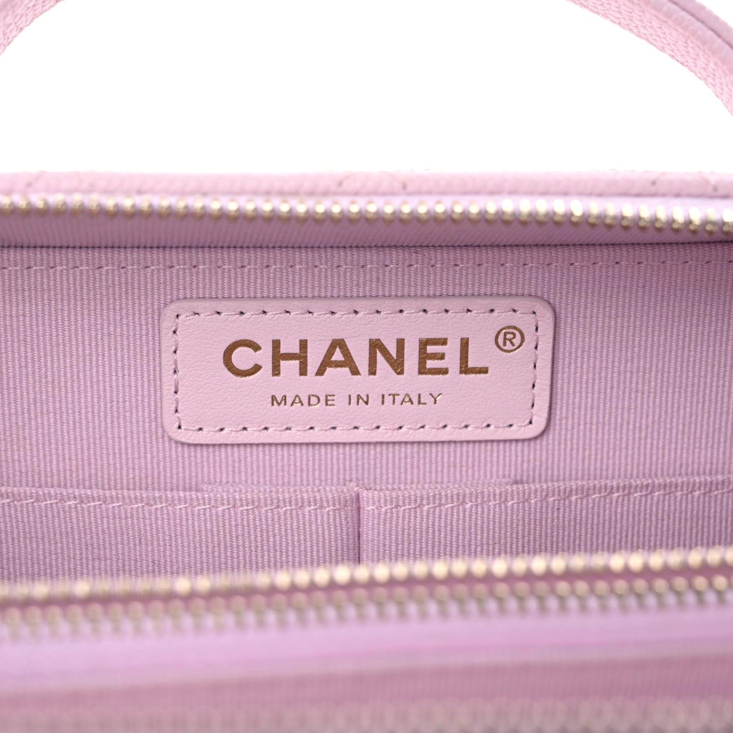Caviar Quilted Vanity Case Light Pink