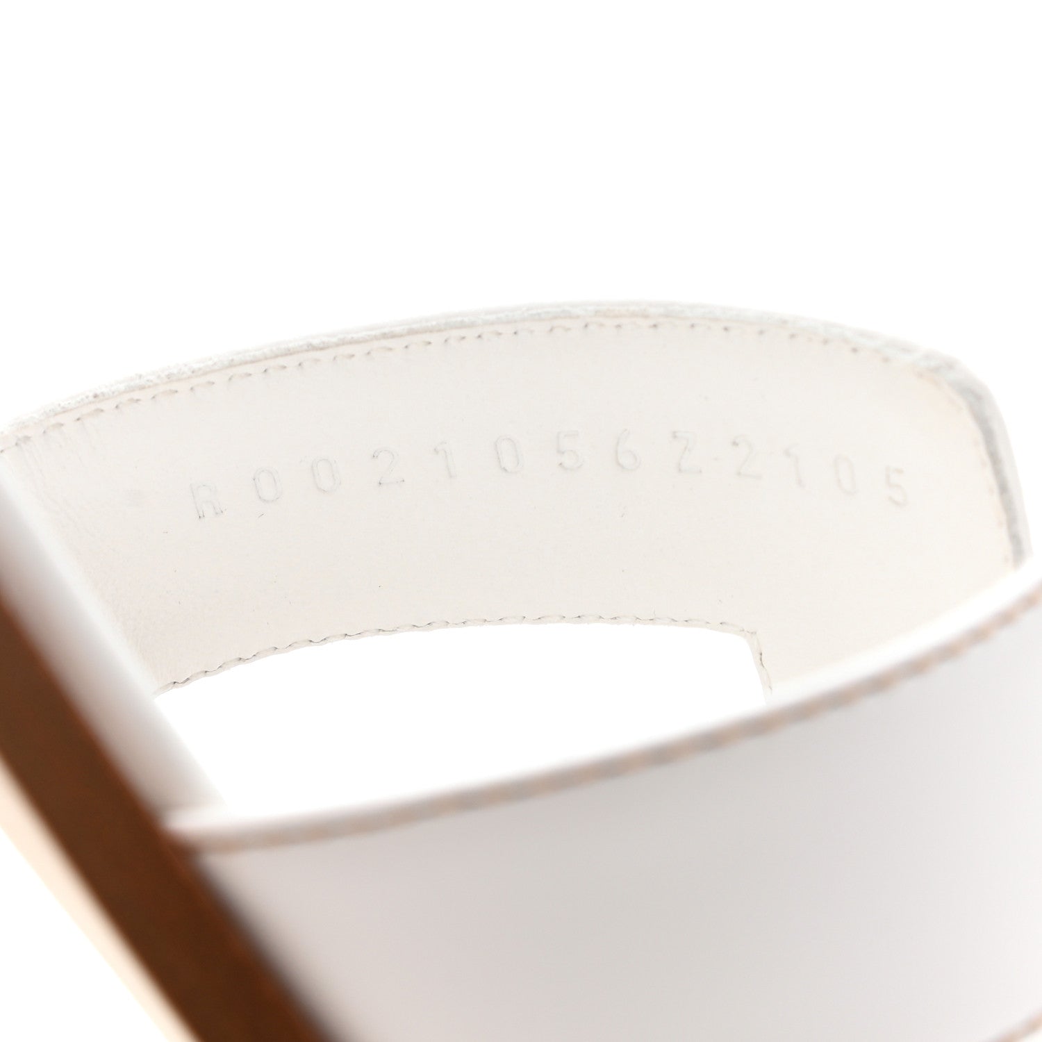 Hermes Box Calfskin Oran Sandals 37 White 6 of 8