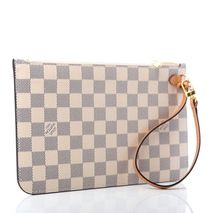 Louis Vuitton Damier Azur Braided Neverfull MM GM Pochette Pink 3 of 7
