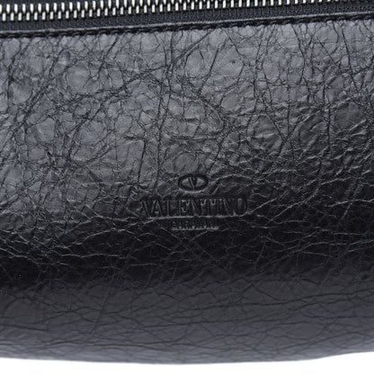 Valentino Garavani Craquele Nappa Rockstud Spike Belt Bag 85 Black 9 of 10