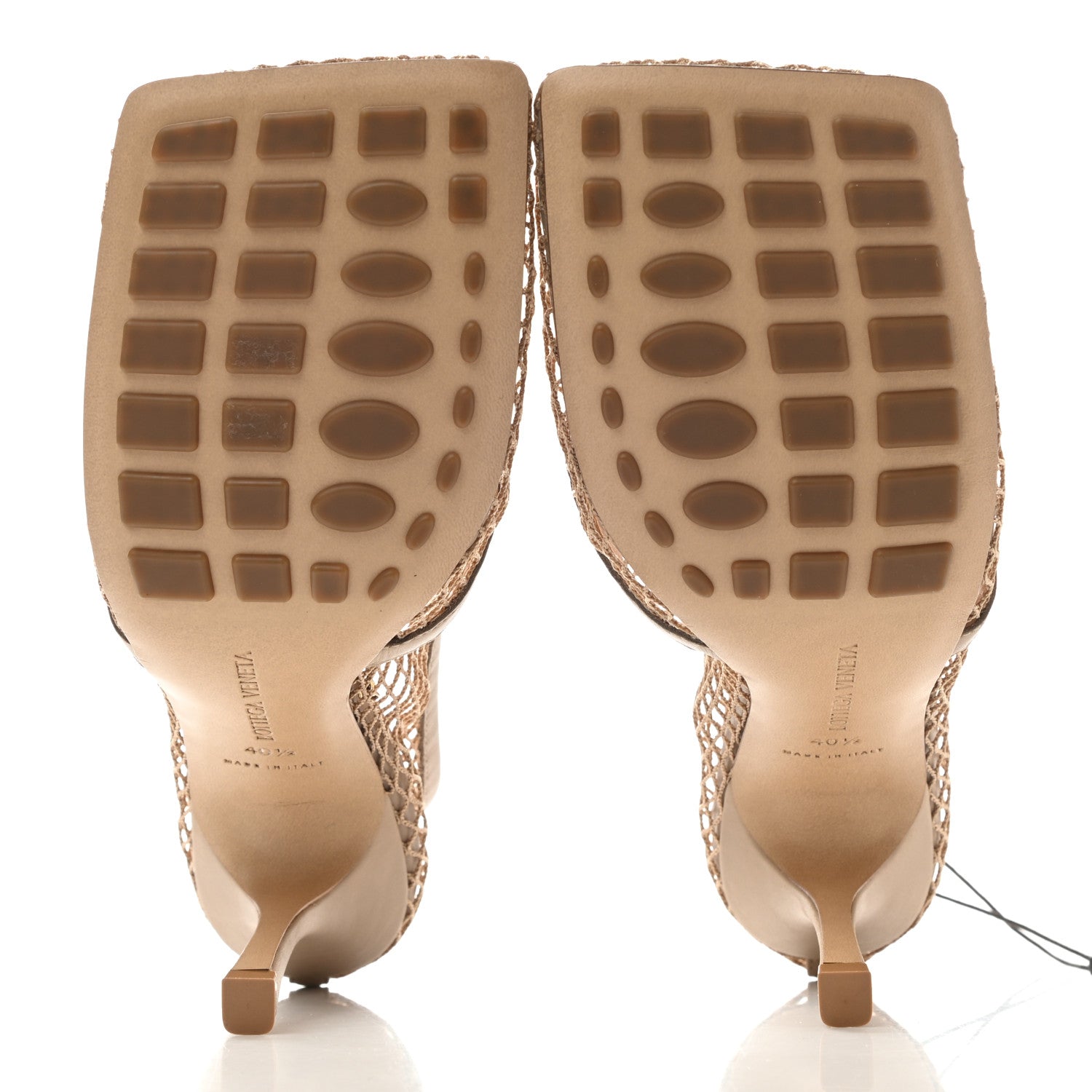 Bottega Veneta Mesh Calfskin Chain Stretch Pumps 40.5 Beige 5 of 9