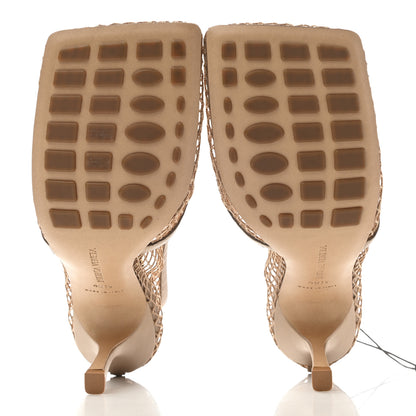 Bottega Veneta Mesh Calfskin Chain Stretch Pumps 40.5 Beige 5 of 9