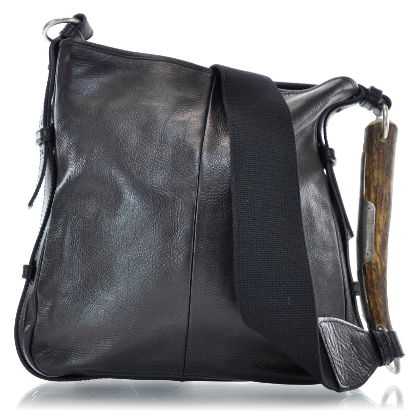 Leather Mombasa Messenger Black