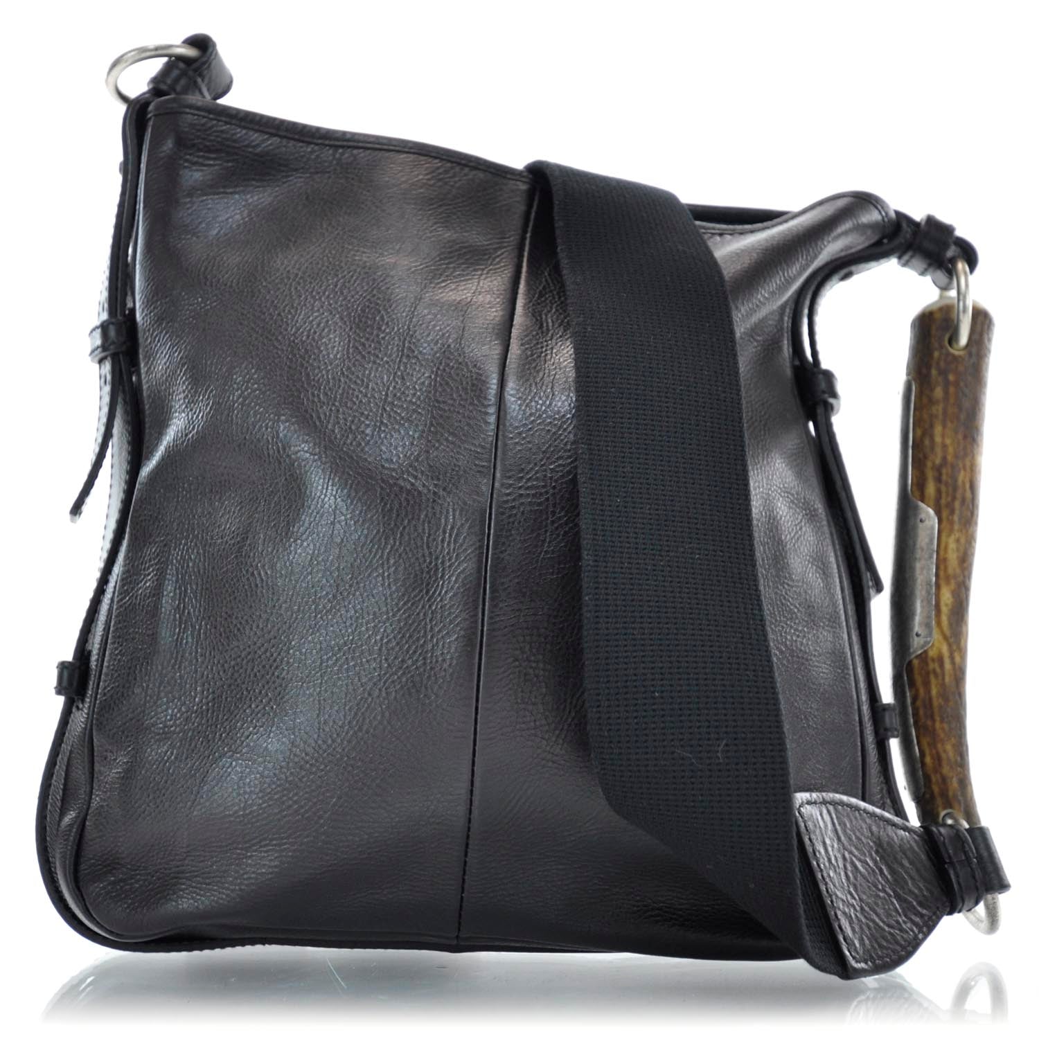 Saint Laurent Leather Mombasa Messenger Black 1 of 10