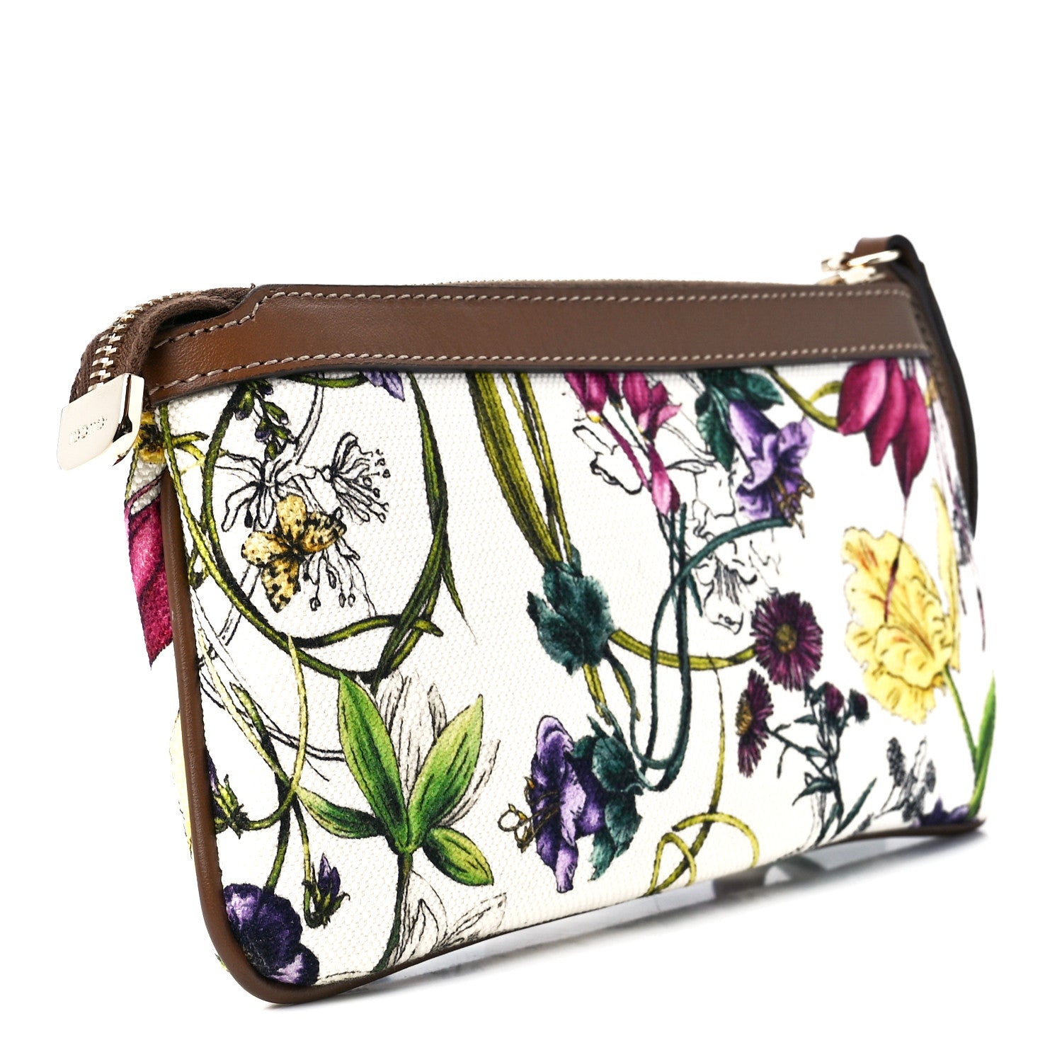 Gucci Canvas Flora Infinity Wristlet White 3 of 10