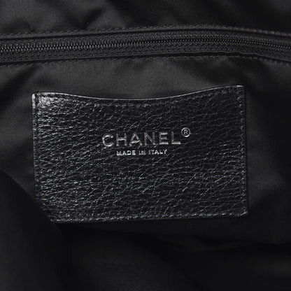 Chanel Glazed Calfskin Large On The Road Tote Black 7 of 14