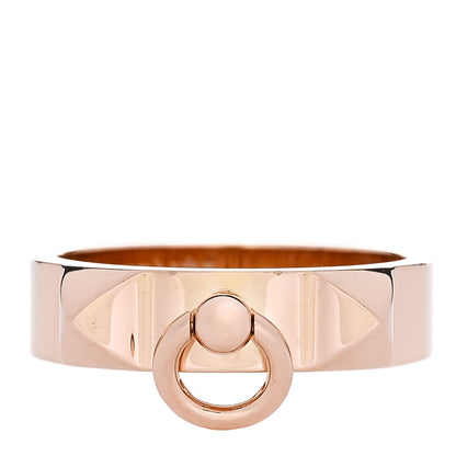 Hermes 18K Rose Gold PM Collier De Chien Ring 54 7 1 of 4