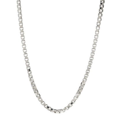 Tiffany Sterling Silver 4mm Venetian Link Necklace 1 of 5