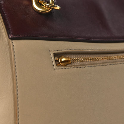Celine Smooth Calfskin Mini Tri-Color Belt Bag Beige Burgundy 14 of 22