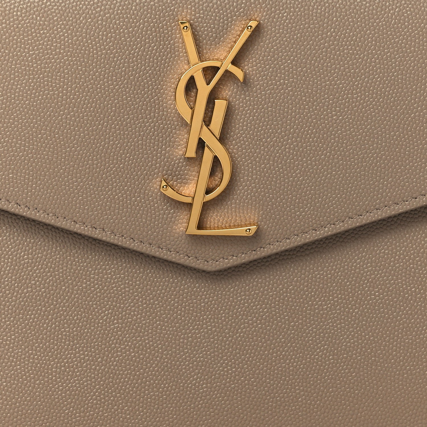 Saint Laurent Grain De Poudre Uptown Pouch Dark Beige 7 of 7