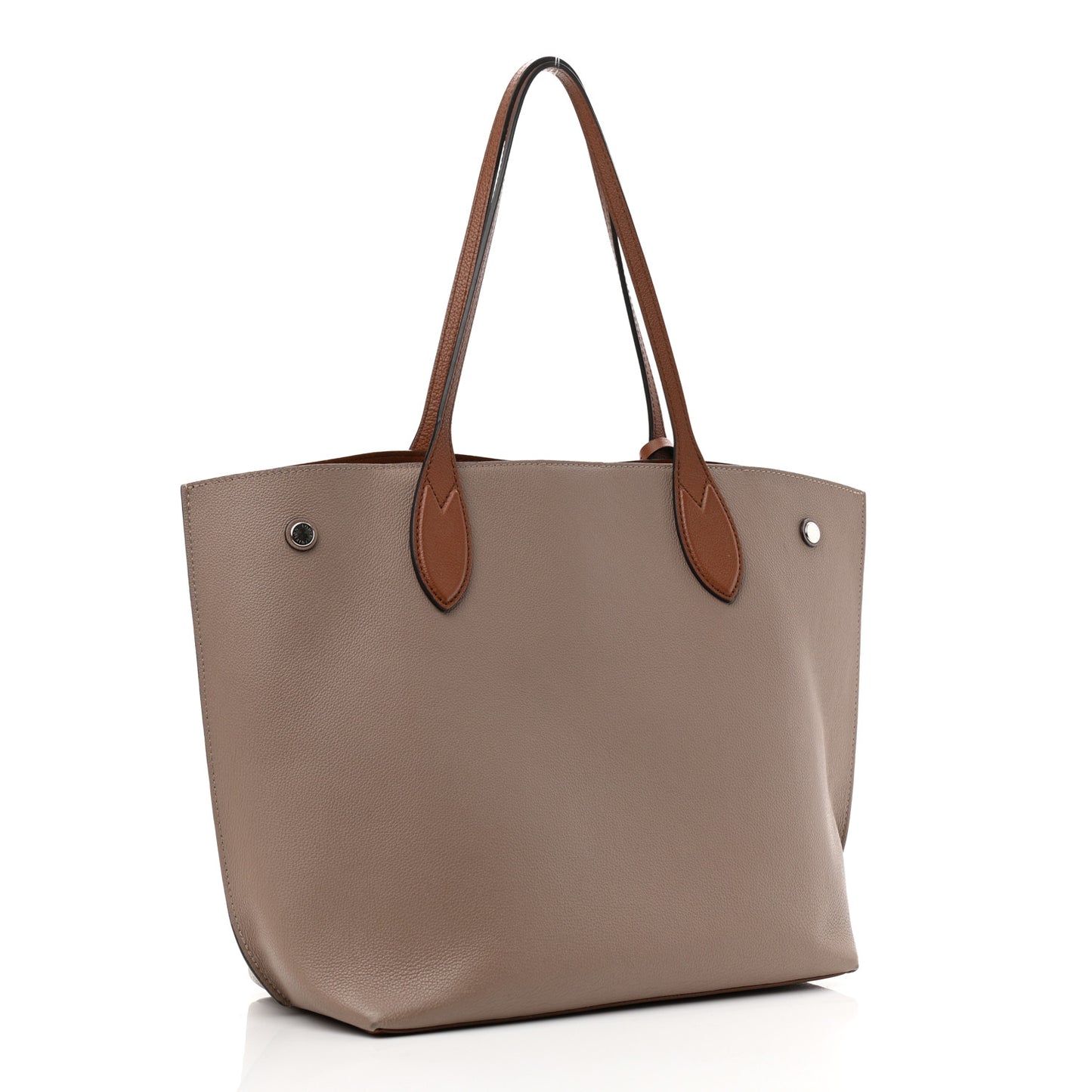 Calfskin Lockme Go Tote Vison