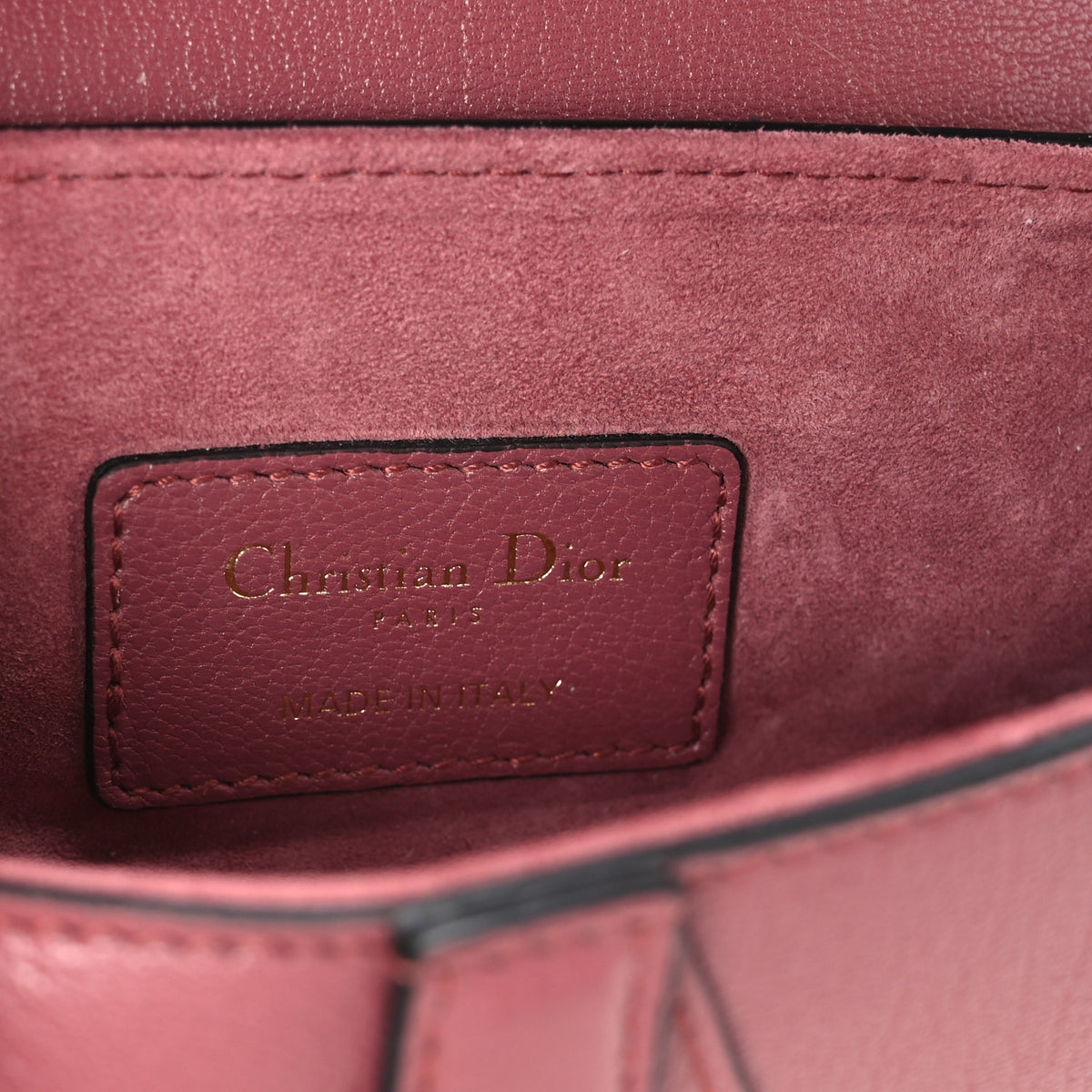 Christian Dior Goatskin Mini Saddle Bag Mallow Rose 5 of 9