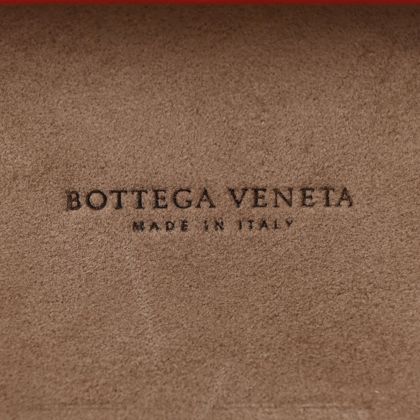 Nappa Intrecciato Chain Knot Clutch China Red