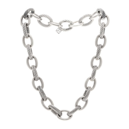 David Yurman Sterling Silver 17mm Large Oval Link Necklace 3 of 4