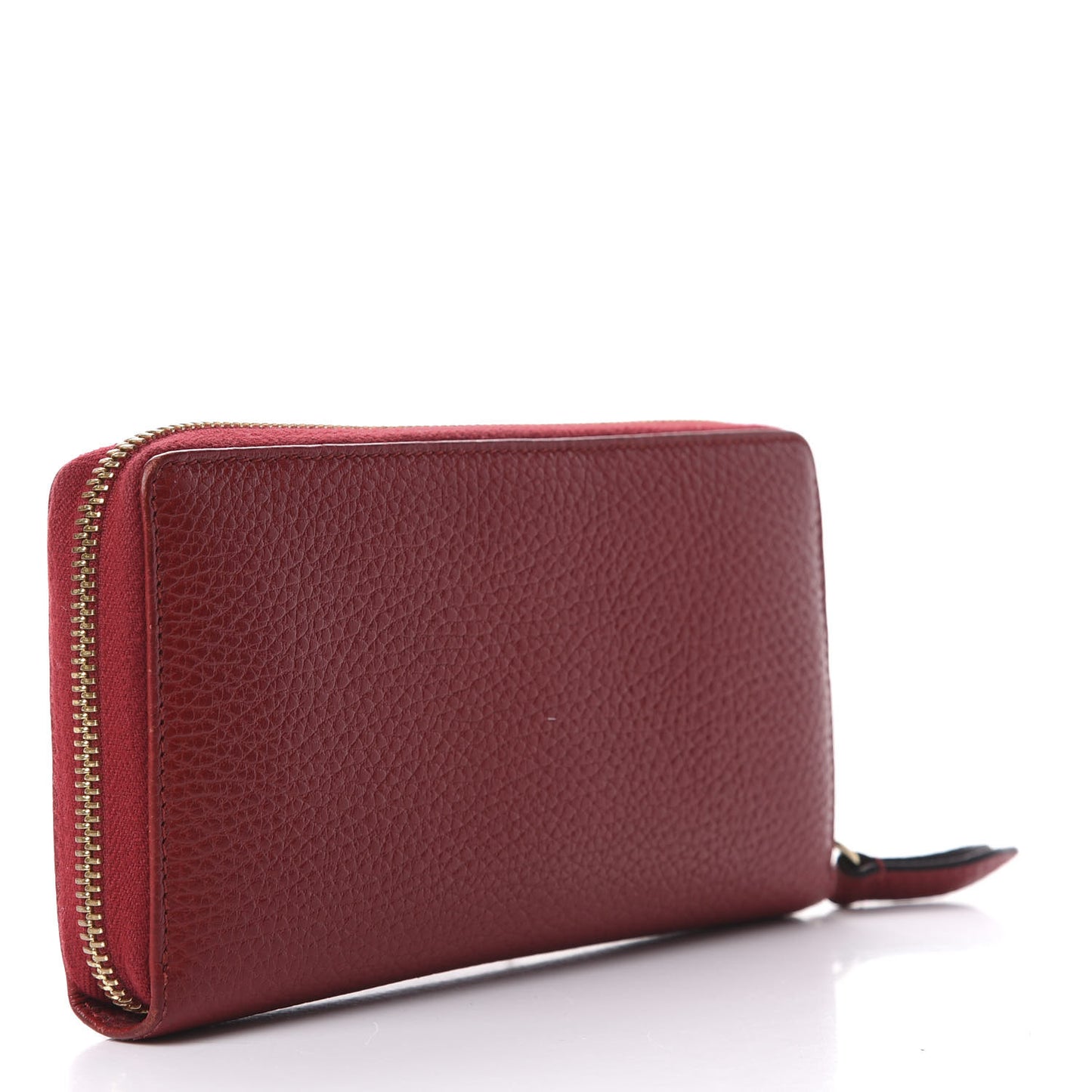 Dollar Calfskin GG Marmont Zip Around Wallet Hibiscus Red
