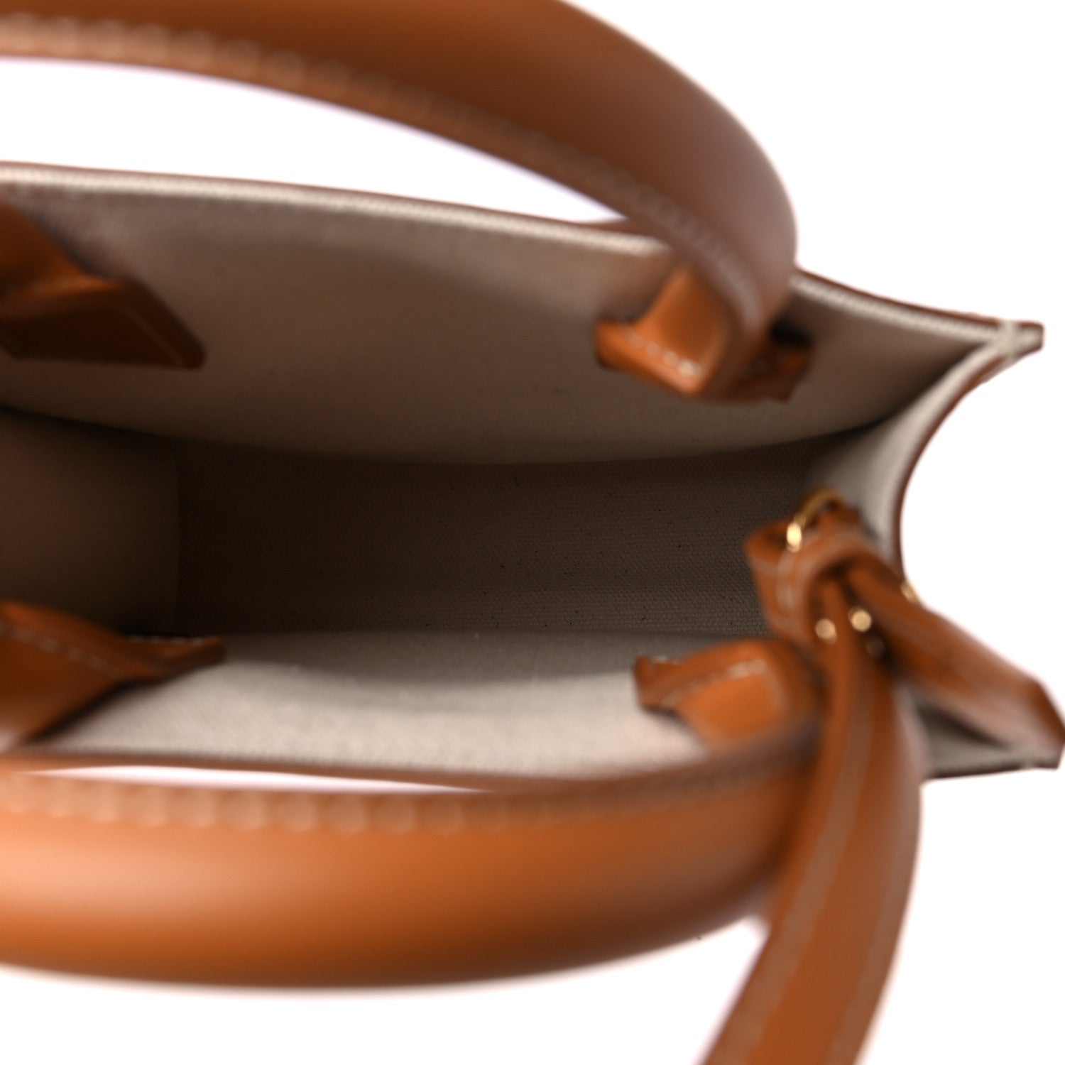 Celine Canvas Calfskin Mini Vertical Cabas Natural Tan 5 of 7