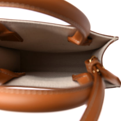 Celine Canvas Calfskin Mini Vertical Cabas Natural Tan 5 of 7
