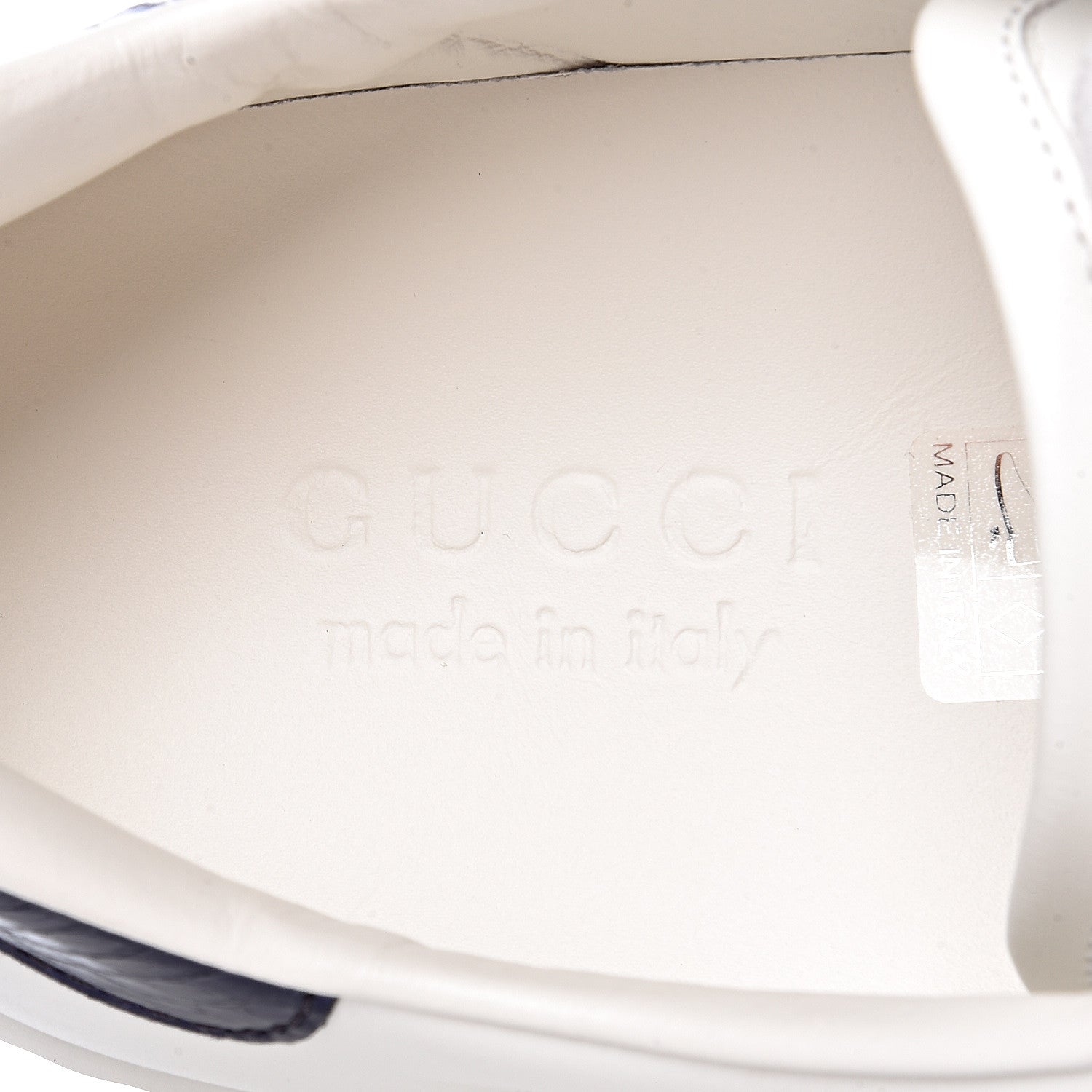 Gucci Calfskin Ayers Web Blind for Love Embroidered Mens Ace Sneakers 8 White 6 of 12