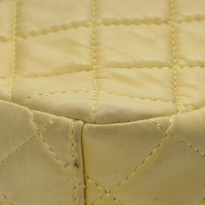 Chanel Lambskin Quilted Maxi Single Flap Yellow 17 of 20