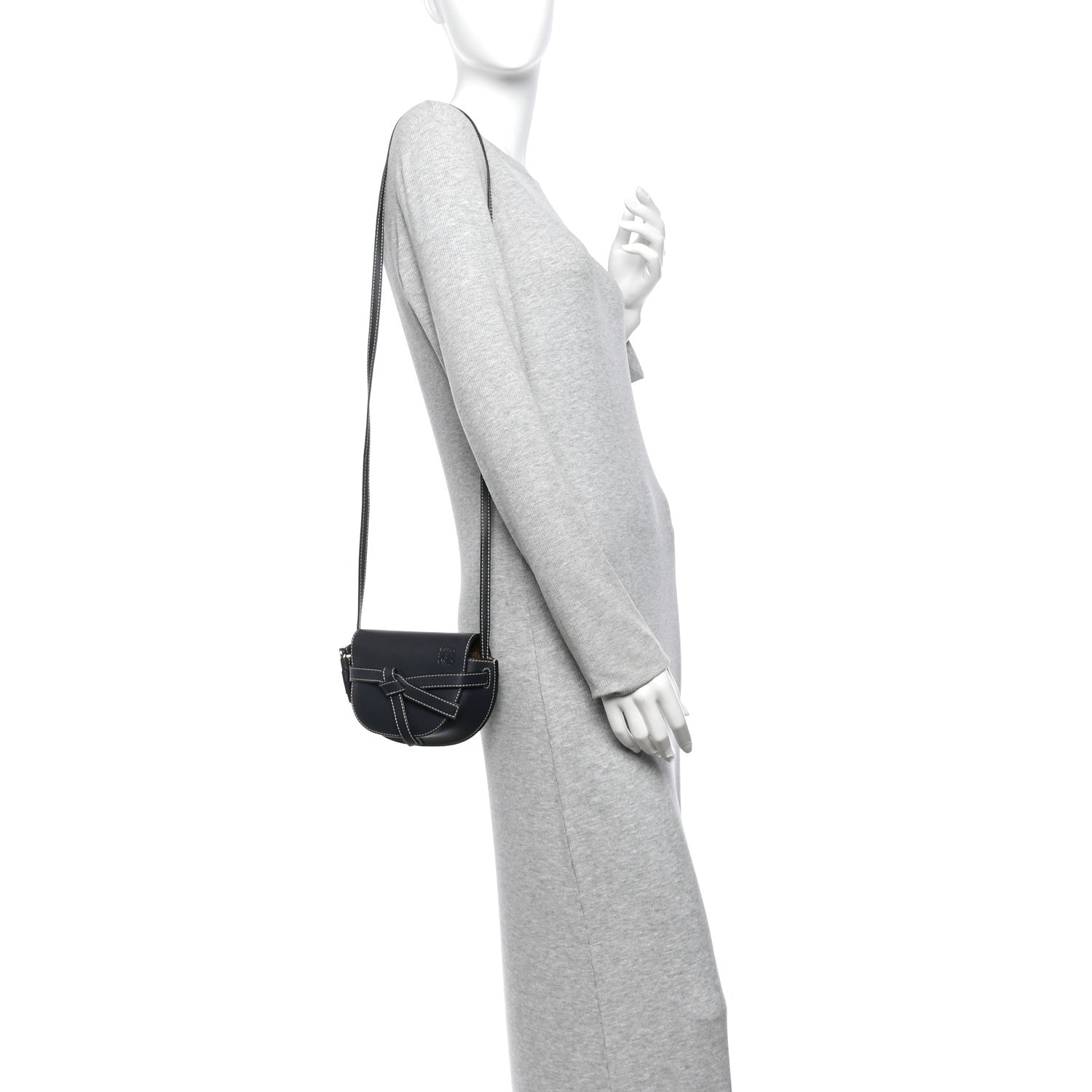 Loewe Calfskin Mini Gate Crossbody Bag Midnight Blue 2 of 11