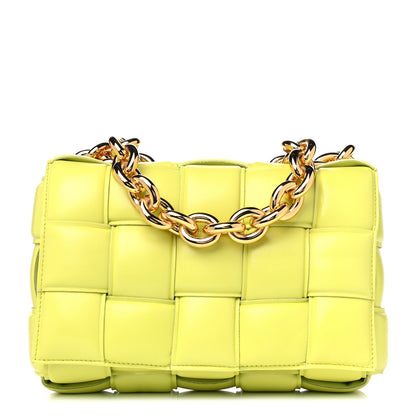 Bottega Veneta Lambskin Maxi Intreccio Padded Chain Cassette Crossbody Bag Seagrass 1 of 4