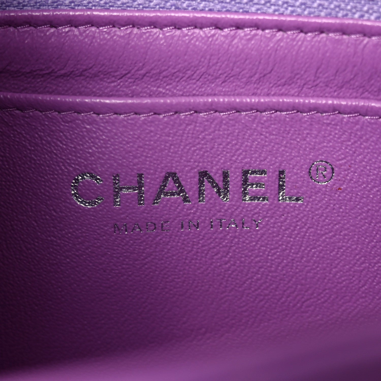 Chanel Lambskin Quilted Mini Rectangular Flap Purple 6 of 10