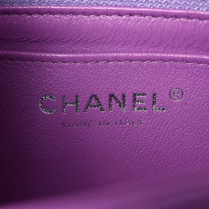 Chanel Lambskin Quilted Mini Rectangular Flap Purple 6 of 10