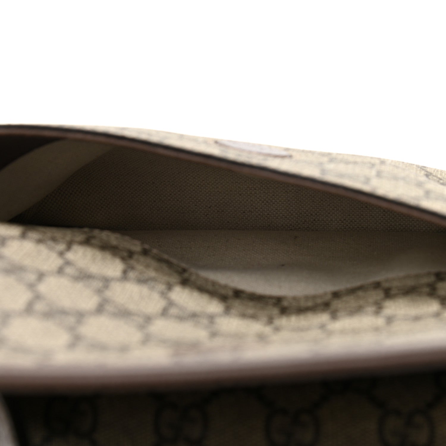 Gucci GG Supreme Monogram Web Small Neo Vintage Double Flap Messenger Bag Beige New Acero 7 of 11