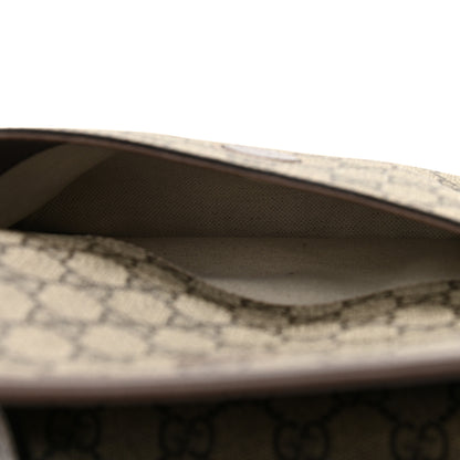 Gucci GG Supreme Monogram Web Small Neo Vintage Double Flap Messenger Bag Beige New Acero 7 of 11