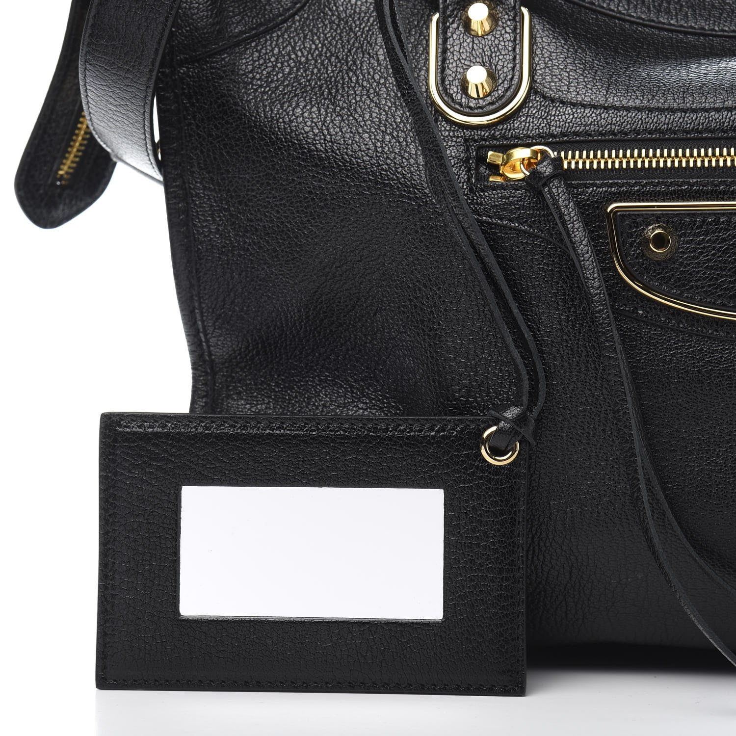 Balenciaga Chevre Gold Metallic Edge Hardware City Black 13 of 14