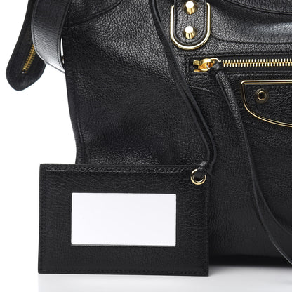 Balenciaga Chevre Gold Metallic Edge Hardware City Black 13 of 14