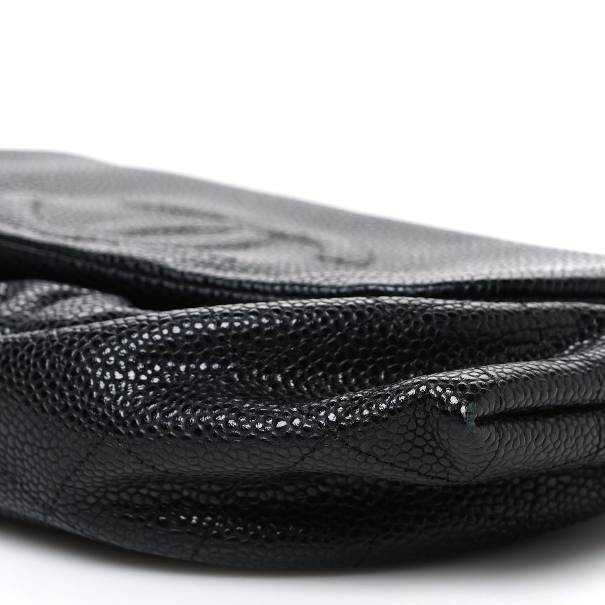Chanel Caviar Half Moon Wallet On Chain WOC Black 11 of 12