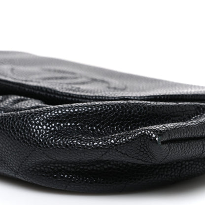 Chanel Caviar Half Moon Wallet On Chain WOC Black 11 of 12