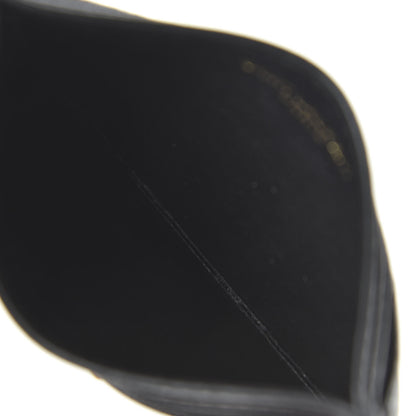 Saint Laurent Grain De Poudre Matelasse Chevron Monogram Credit Card Case Black 5 of 9