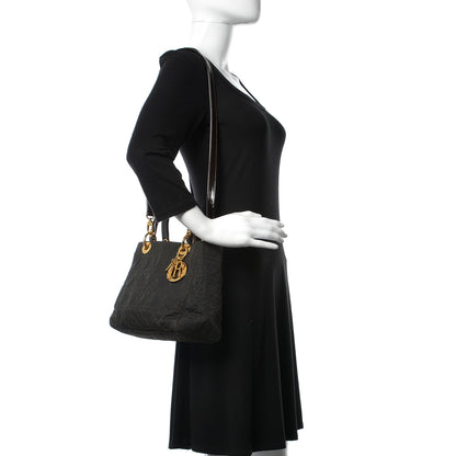 Christian Dior Nylon Cannage Medium Lady Dior Marron Fonce 2 of 10