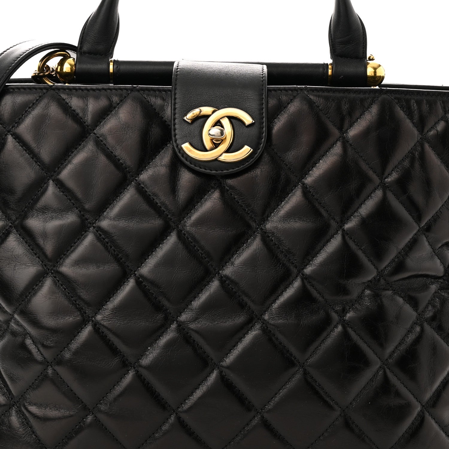 Chanel leather shoulder bag black 9 of 14