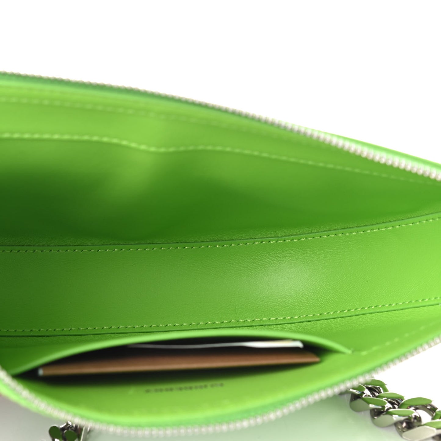 Calfskin Small Olympia Chain Shoulder Bag Brilliant Green