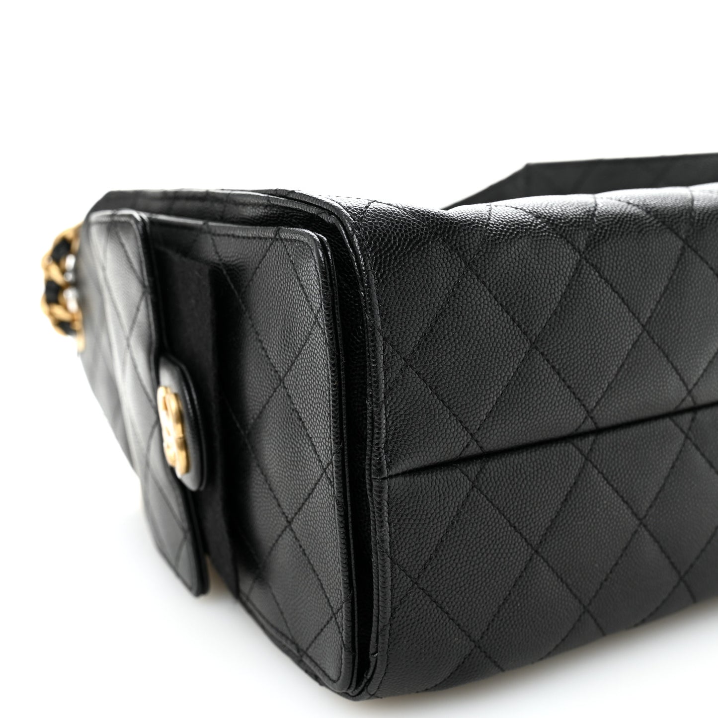 Caviar Quilted Small Chanel 25 Handbag Black