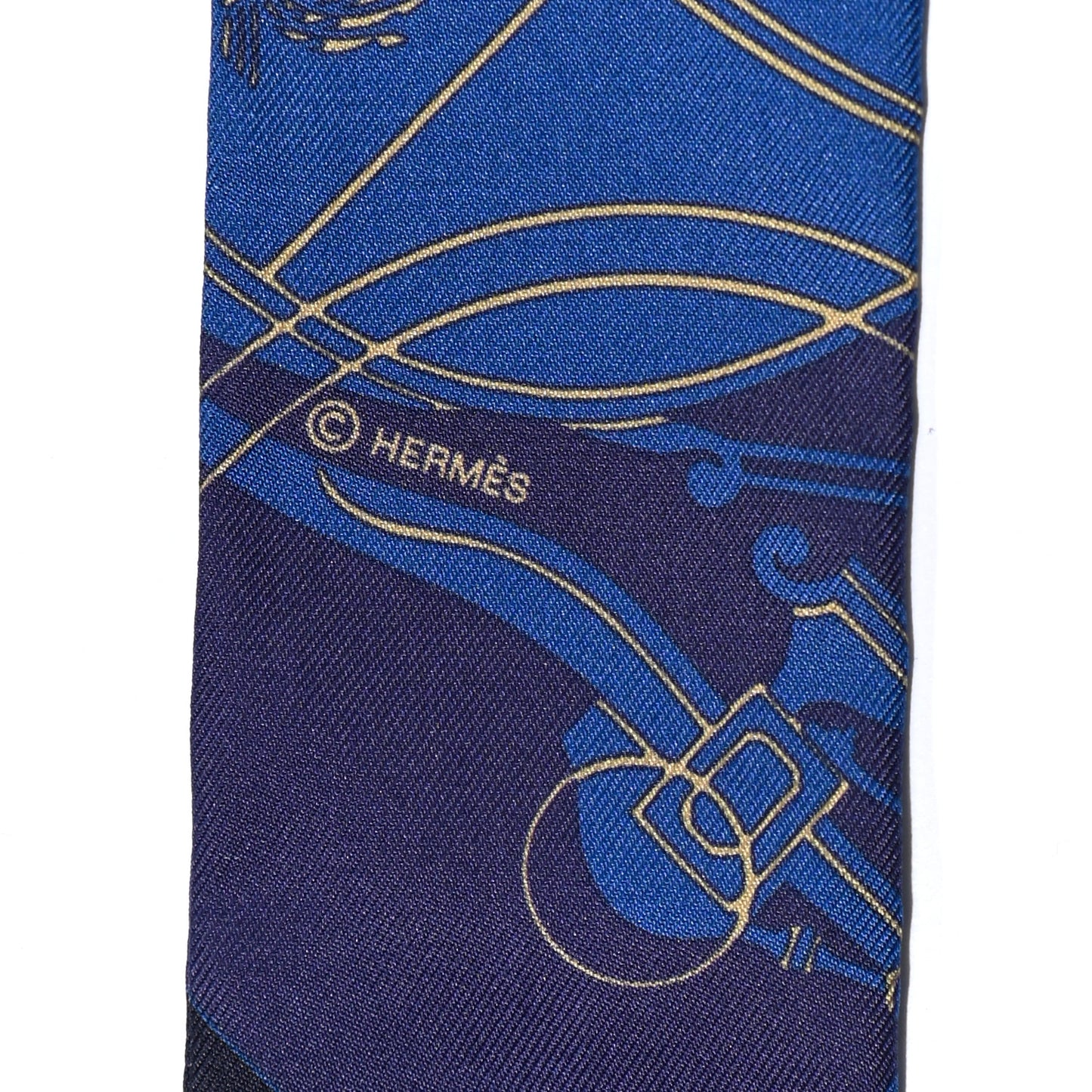 Silk Ex-Libris Twilly Indigo Black Beige