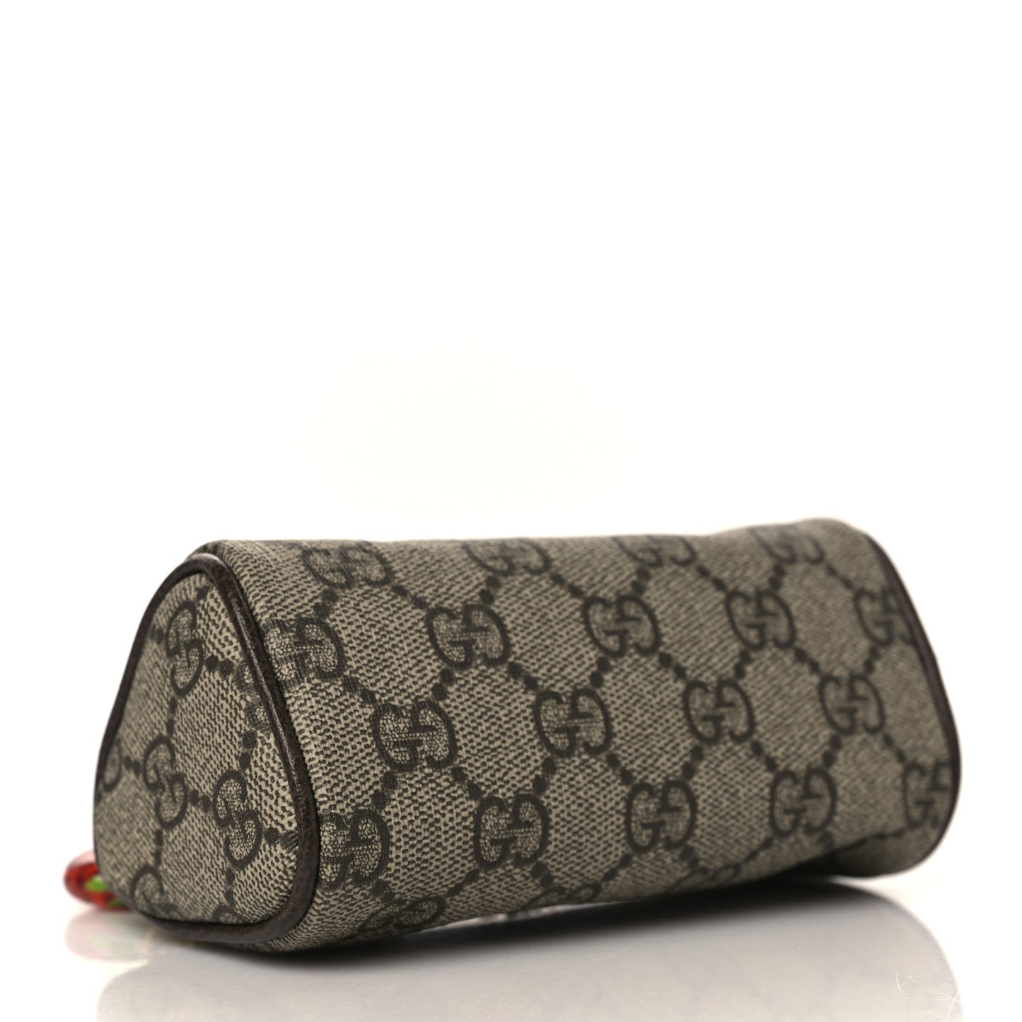 GG Supreme Monogram Strawberry Retro Interlocking G Barrel Coin Purse Beige Ebony