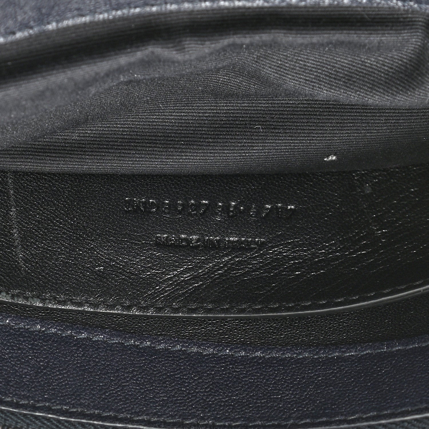 Saint Laurent Sheepskin Matelasse Chevron Monogram Large College Satchel Deep Marine 8 of 9