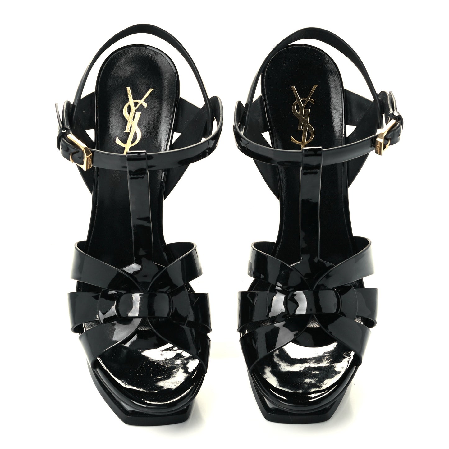 Patent Tribute 105 Platform Sandals 38.5 Black