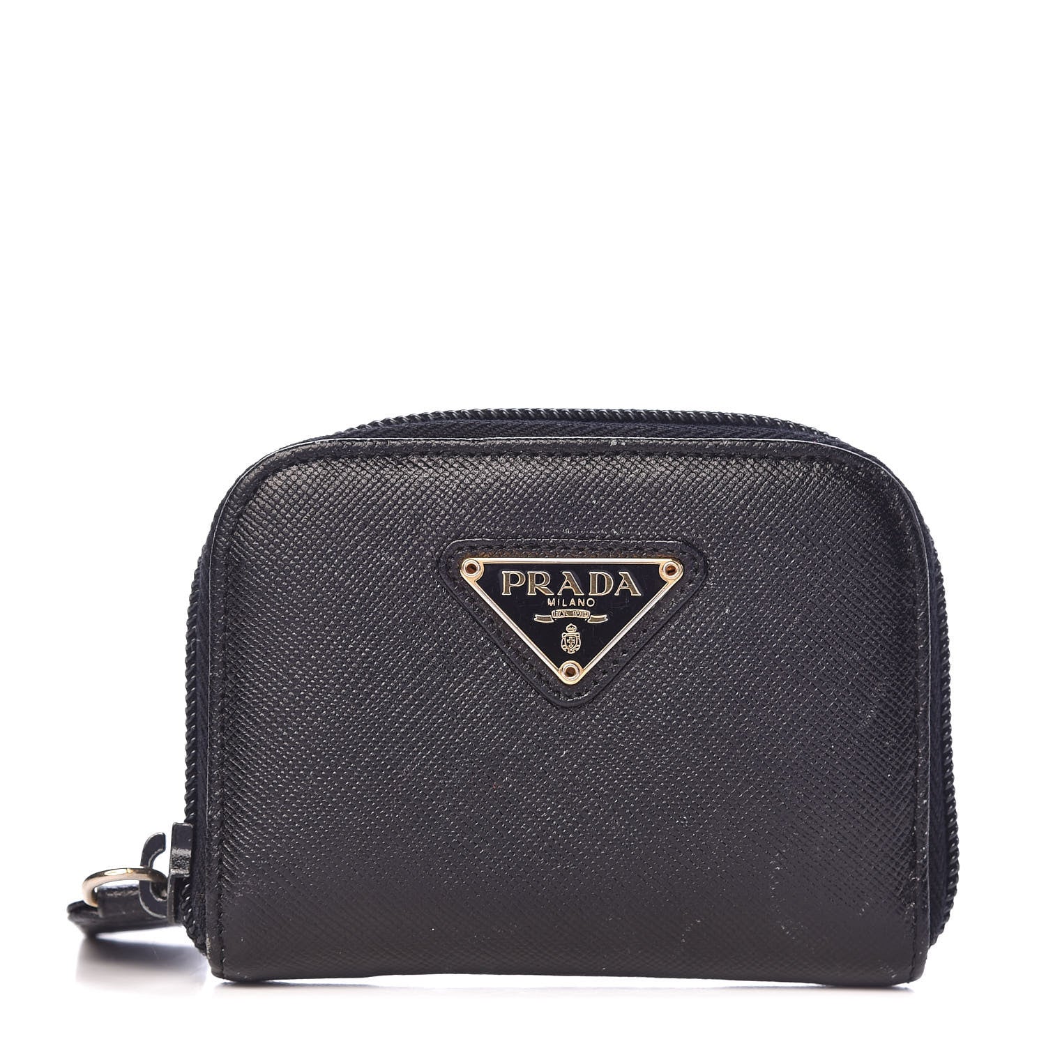 Prada Saffiano Coin Purse Black 1 of 9