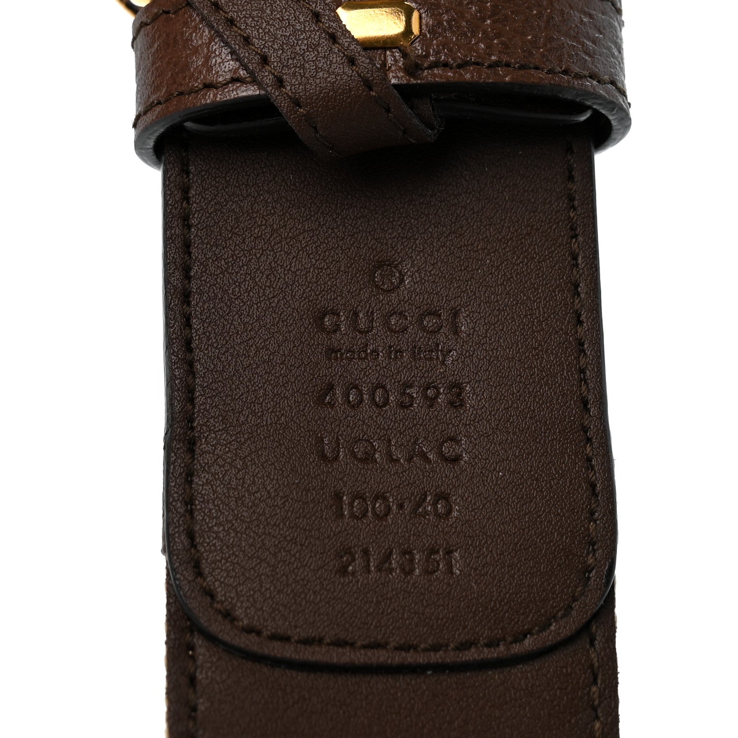 Gucci Monogram Jumbo GG Textured Dollar Calfskin Double G 40mm Belt 100 40 Camel Ebony 5 of 7