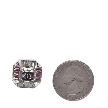 Chanel Crystal CC Square Charm Earrings 2 of 5
