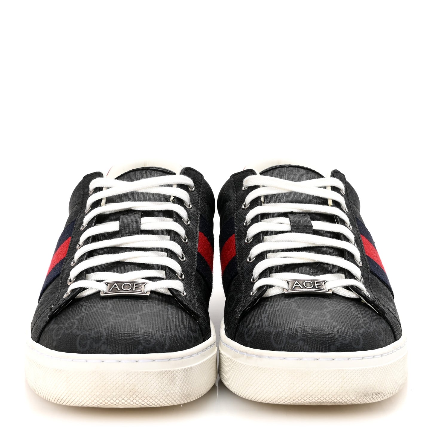 GG Supreme Monogram Web Mens New Ace Sneakers 8.5 Black