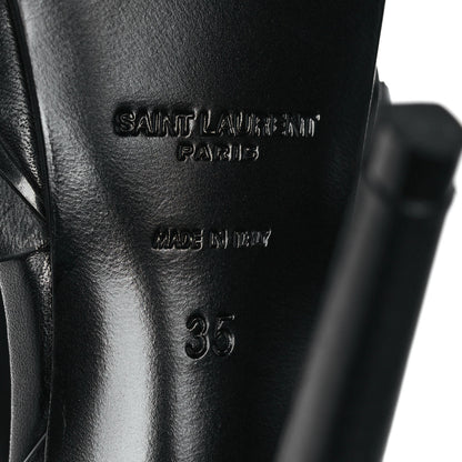 Saint Laurent Calfskin Tribute 105 Platform Sandals 35 Black 6 of 9