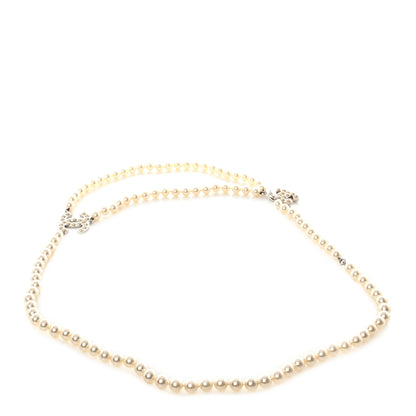 Chanel Pearl CC Double Strand Belt Silver 2 of 5