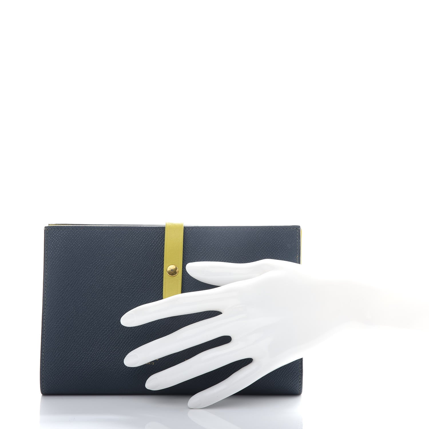 Celine Grained Calfskin Large Multifunction Strap Wallet Slate 2 of 8