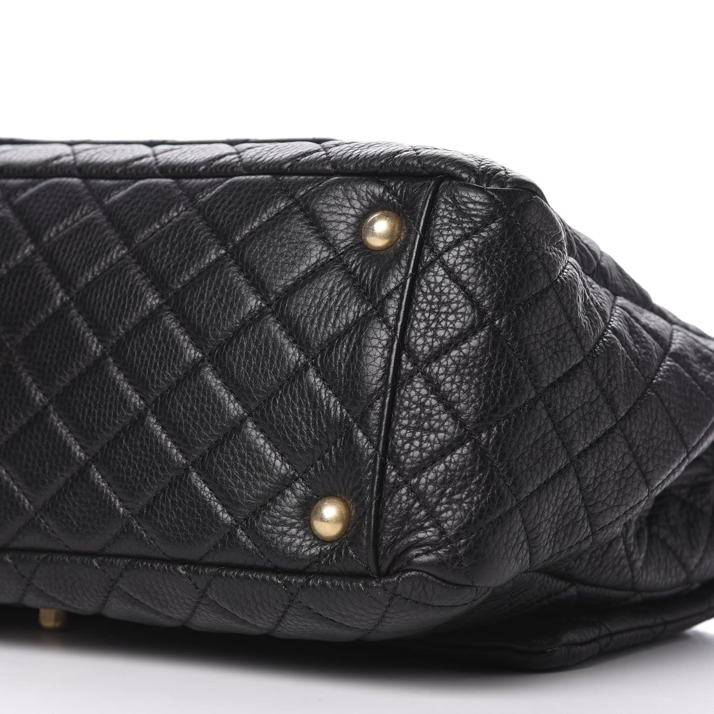 Calfskin Quilted XXL Travel Flap Bag Black